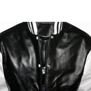 Venta al por mayor Unisex Invierno Ropa Deportiva Chaqueta Hombres de Moda Letterman Diseño Bordado Logo Botón Imprimir Impermeable Algodón - Product Image 4