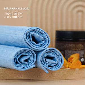 Toalla de viaje no tejida azul compacta ecológica OEM ODM Patrón a cuadros desechable Playa de verano Transporte conveniente - Product Image 1