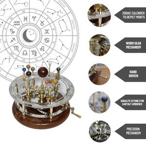 Diseño único pulido Orrery con figuras de planetas extraíbles y artesanía detallada para profesores de ciencias y fanáticos de la Astronomía - Product Image 6