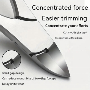 Pinzas para cutículas de acero inoxidable de alta calidad, alicates profesionales para uñas, removedor de piel muerta, pinza para uñas de los pies con bloqueo - Product Image 4