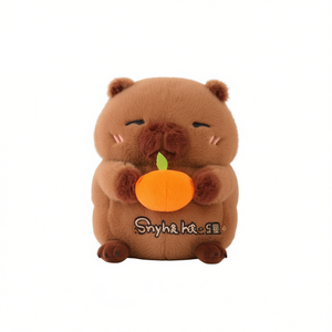 Peluche di Capibara Arancione da 8 Pollici con Imbottitura in Cotone PP per Età 8-13 Anni - Product Image 3