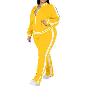 Chándal de talla grande con cremallera y estilo personalizado para mujer, conjunto de chándal de talla grande hecho a medida de la mejor calidad para mujer - Product Image 4