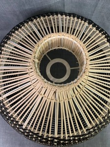 โคมไฟหวายหวายธรรมชาติทนทานเป็นมิตรกับสิ่งแวดล้อมพร้อมที่บังแดดหวายทรงกลมโคมไฟสำหรับตกแต่งแขวน - Product Image 6