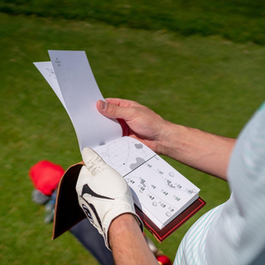 Porte-cartes de score en cuir PU marron, étui pour cartes de golf avec logo personnalisé, sports de plein air - Product Image 2