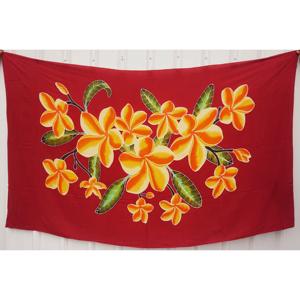 Sarongs hawaïens peints à la main en rayonne de qualité supérieure, paréo personnalisé, vente en gros de vêtements de plage, couvre-vêtements pour les îles de l'Asie du Pacifique, HPGU074-02-200 - Product Image 1
