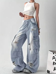 Pantalones cortos de mezclilla holgados de gran tamaño de verano para mujer - Product Image 4