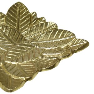 Feuille Style Luxe Plateaux Bonbons Toffee Gâteau Pâtisseries Plateau Décoratif Plat De Service Occasion De Mariage Maison Table Décor Or Plateau - Product Image 2