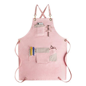 Delantal de trabajo industrial sin mangas de lona de algodón resistente con logotipo personalizado delantal de cocina reutilizable - Product Image 1