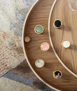 Tiradores de Puerta de Armario de Piedra Natural, Tiradores de Cajones Modernos para Armarios, Perillas de Mármol de Lujo, Resistentes al Agua, Estilo Romántico, Hechos a Mano - Product Image 1