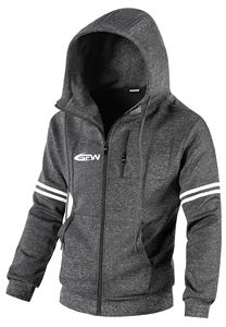 Sweats à capuche pour hommes avec logo personnalisé pull surdimensionné en coton sweats à capuche Streetwear vestes polaires à fermeture éclair vêtements de sport à la mode pour l'hiver - Product Image 3