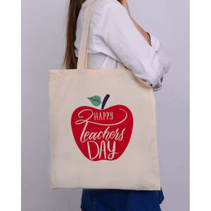 Sac fourre-tout personnalisable rouge pomme pour femme, sac à main résistant à l'eau avec fermeture éclair pour toutes les saisons, idéal pour les enseignants - Product Image 1