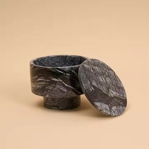 Modern Style <b>Marble</b> Candle <b>Jar</b> by H.M.A Handicrafts Perfect Wax Container for Easter Decor or Thoughtful Gifting - Product Image 1