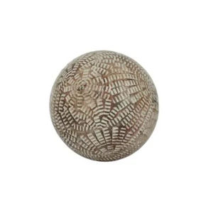 Boule décorative en bois sculpté blanchi à l'ancienne, décoration d'intérieur, accent sphérique, texture de bois naturel, boule décorative pour présentoirs - Product Image 2
