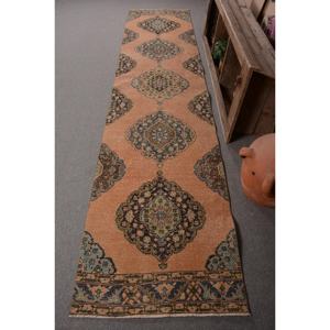 Tapis en laine vert Orange classique 2.9 X 12.7ft Design Patchwork turc Vintage pour décor de salon 9x12 support en Latex Rectangle - Product Image 1