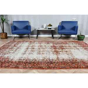 Alfombra Turca Vintage Grande de 6.2x9.4 pies, Alfombra Roja Ikat de Lana - Product Image 1