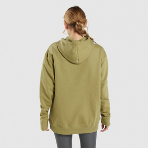 Customized Graphic Plus Size Women's Oversize Pullover Hoodie Sweatshirt Set OEM ODD Hooded Fleece Fabric Polyester/Cotton Hoody - Product Image 2