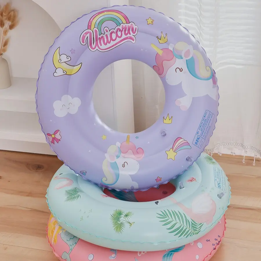 Summer Custom Pool Float Baby Swimming Ring Inflatable Donut Pool Float Tube Water Ring For Kids