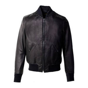 Veste en cuir pour homme 100% cuir à vendre 2025 Veste en cuir bomber de bonne qualité pour homme Couleur personnalisée - Product Image 1