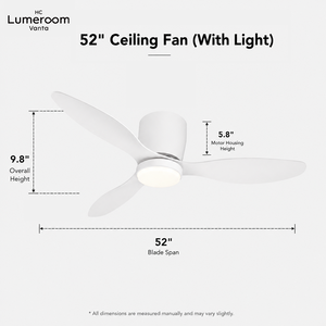 Ventilateur de plafond intelligent avec lumière, encastré, blanc, LED, avec télécommande, contrôle WIFI et application Alexa, en stock aux États-Unis - Product Image 3