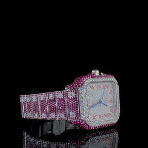 Reloj de Hombre con Diamante Moissanite VVS de la Mejor Calidad, Cristal Cuadrado, Chapado en Oro Blanco, Acero Inoxidable, Estilo Hip Hop Deportivo Simple - Product Image 4