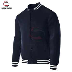 Chaquetas de Béisbol Vintage Personalizadas con MOQ Bajo para Hombre, Chaqueta Varsity de Cuero Bordada con Logotipo, Chaqueta Varsity al por Mayor - Product Image 3