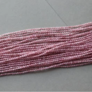 Nueva tendencia hermosa fresa cuarzo Micro facetado forma redonda cuentas 2-2,5mm AAA calidad fresa cuarzo cuentas para joyería - Product Image 1