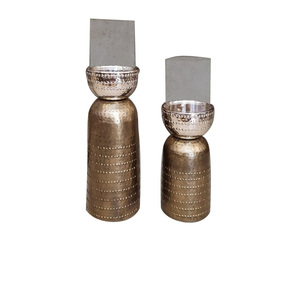 Support de bougie en métal doré au design créatif pour décoration de mariage à domicile, vente chaude, bougeoir pour bougie chauffe-plat - Product Image 2