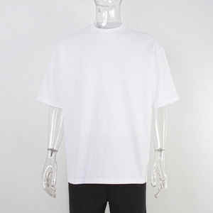 T-shirt 100% coton surdimensionné pour hommes 280GSM-320GSM T-shirt mode à épaules tombantes longue longueur rapide personnalisé OEM disponible - Product Image 2