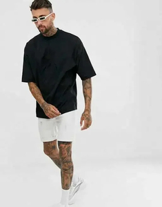 Men's Structured Oversized Tee Heavy Cotton Fashion Shirt for Contemporary Casual and Streetwear Style - Product Image 1