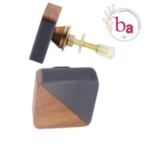 Fait à la main moderne résine os corne laiton bois tiroir porte armoire boutons tirer poignée [HBRMW 178] pour cuisine salon commode - Product Image 1