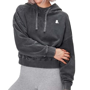 เสื้อกันหนาวผู้หญิงโอเวอร์ไซส์ผ้าโพลีเอสเตอร์ผ้าฝ้ายโพลีเอสเตอร์ลวดลายสีพื้นลำลองสำหรับฤดูหนาว - Product Image 5