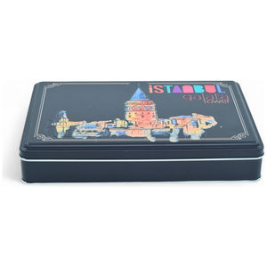Caja de Regalo Rectangular Negra Mate de Diseño Personalizado Impresa, 140x240x45 mm, Caja de Estaño de Grado Alimenticio - Product Image 4