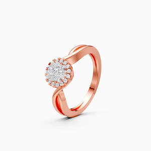 Bague Éternelle en Diamant de Laboratoire Torsadé, Éclat Quotidien Durable |   0,23 ct en or jaune, blanc et rose 9 carats - Product Image 2