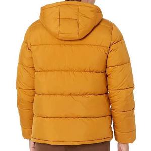 Veste d'hiver matelassée en duvet avec logo personnalisé, 100% polyester, haute qualité, chaude, coupe-vent, imperméable, col montant, unisexe - Product Image 2