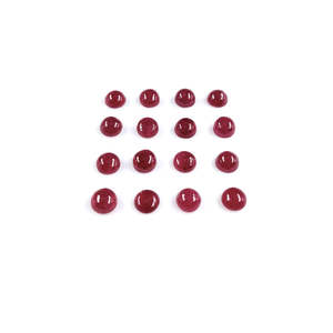 Rubí Natural de Bangkok de Alta Calidad, Gema Suelta Calibrada, Corte Brillante, 6mm y 7mm, Cabujón Redondo Pulido, Gema Roja - Product Image 4