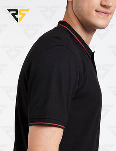 [Muestra gratis] Polo negro en blanco con logotipo personalizado 100% algodón Polo de golf informal para hombre Camiseta para hombre Polo al por mayor - Product Image 3