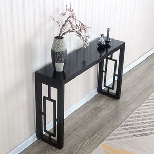 Mesa de consola de metal rústico vintage con cajones de madera, perfecta para la decoración del hogar de granja y soluciones de almacenamiento - Product Image 1