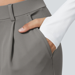 Pantalones Casuales de Oficina para Mujer, Corte Recto, Transpirables, de Otoño, Frente Plano, Alta Calidad, Cintura Alta, Cierre de Botones, 2025 - Product Image 6