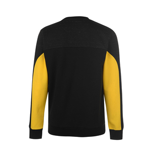 Sudadera de Cuello Redondo para Mujer, Color Negro y Amarillo, Corte Regular, Tejido de Algodón, Manga Larga, Estilo Casual para Otoño - Product Image 3