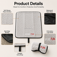 Tapis de change imperméable pour le surf, en polaire sherpa doux, pour la plage, la natation, le camping