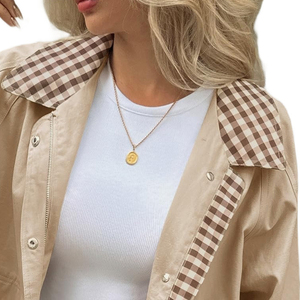 Hot Selling Women's Jacket Breathable Cotton <b>Canvas</b> <b>Plain</b> Dyed and Windproof Direct from Raw Processing OEM - Product Image 3