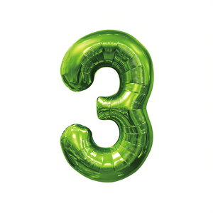 Palloncino Party Love Numero 3 Verde 100 Cm Decorazione per Feste - Product Image 2