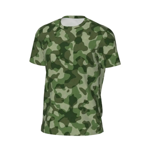 T-shirt en coton à manches longues camouflage bon marché en gros vêtements d'entraînement respirants pour la gym vêtements de fitness confortables camouflage - Product Image 2