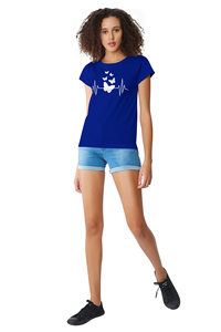 Tops de punto de diseñador de moda para mujer india, ropa regular cómoda, Tops cortos formales con apliques, nueva camiseta de moda India - Product Image 3