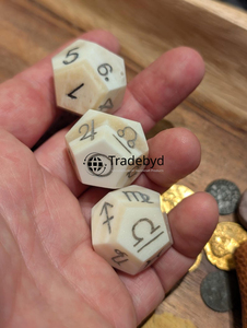 Luxury <b>Polyhedral</b> Bone <b>Dice</b> 7-Piece Set Durable Eco-Friendly Unique for RPG Board Games Tradebyd - Product Image 3