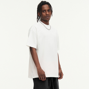 เสื้อยืดโอเวอร์ไซส์สำหรับผู้ชายเสื้อยืดผ้าฝ้าย100% ผู้ผลิตเสื้อยืดสตรีทเสื้อยืดวินเทจโลโก้เปล่าจัดส่งแบบ DP - Product Image 1