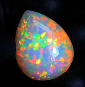 Étonnante pierre précieuse de cabochon de poire d'opale éthiopienne-Welo Rainbow Flashy Opal Gems-Lisse Loose Huge Stone For Jewelry Purpose - Product Image 5
