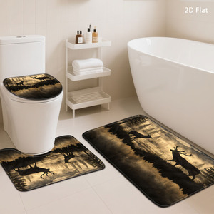 Custom Printed Bath <b>Mat</b> <b>Bathroom</b> Rug <b>Set</b> for <b>Bathroom</b> Non-Slip Shower Curtain Bath <b>Mat</b> - Product Image 1