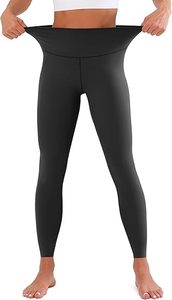 Leggings de yoga pleine longueur taille haute doux beurre pour femmes motif solide taille élastique écologique pour le devant respirant quotidien - Product Image 3