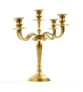 Pièce maîtresse de mariage en laiton Grand candélabre pièce maîtresse en métal bougeoir 5 bras candélabre support en gros. - Product Image 1